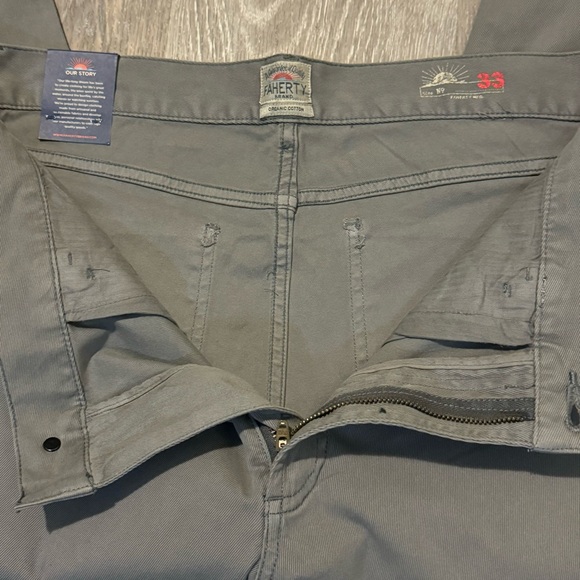 Faherty Comfort Twill 5-Pocket Pant Grey Men’s 33x32 NWT - Picture 9 of 13